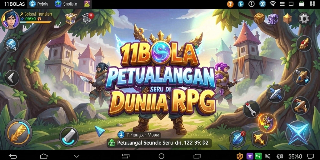 Tampilan utama gameplay RPG di 11BOLA yang mendebarkan.