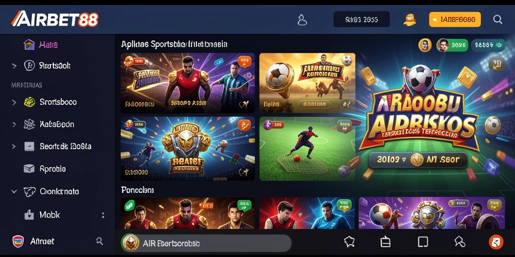 Tampilan gameplay AIRBET88 saat memasang taruhan olahraga.