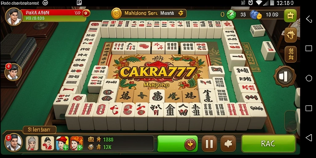 Tampilan gameplay seru dari CAKRA777 yang menampilkan Mahjong.