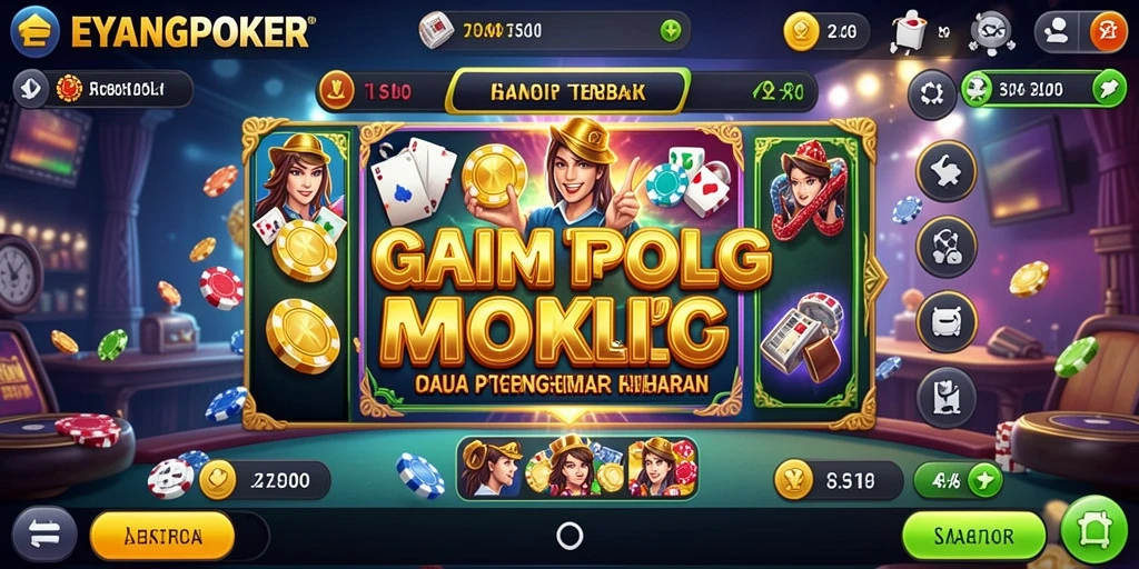 Tampilan gameplay menarik dari EYANGPOKER dengan efek visual menawan.