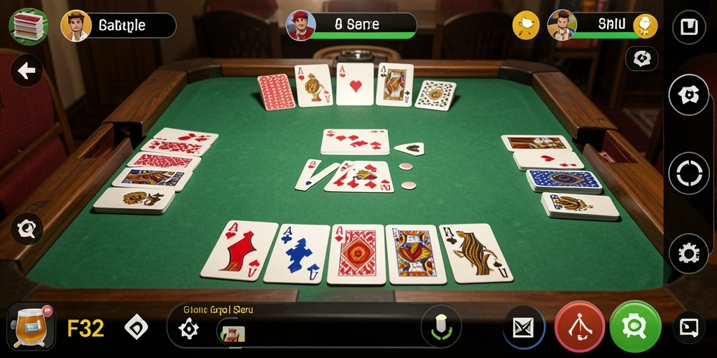 Tampilan gameplay seru F32 dalam permainan Gaple yang mengasyikkan.
