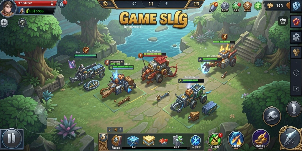 Tangkapan layar F7F7 menampilkan gameplay strategi yang menarik.