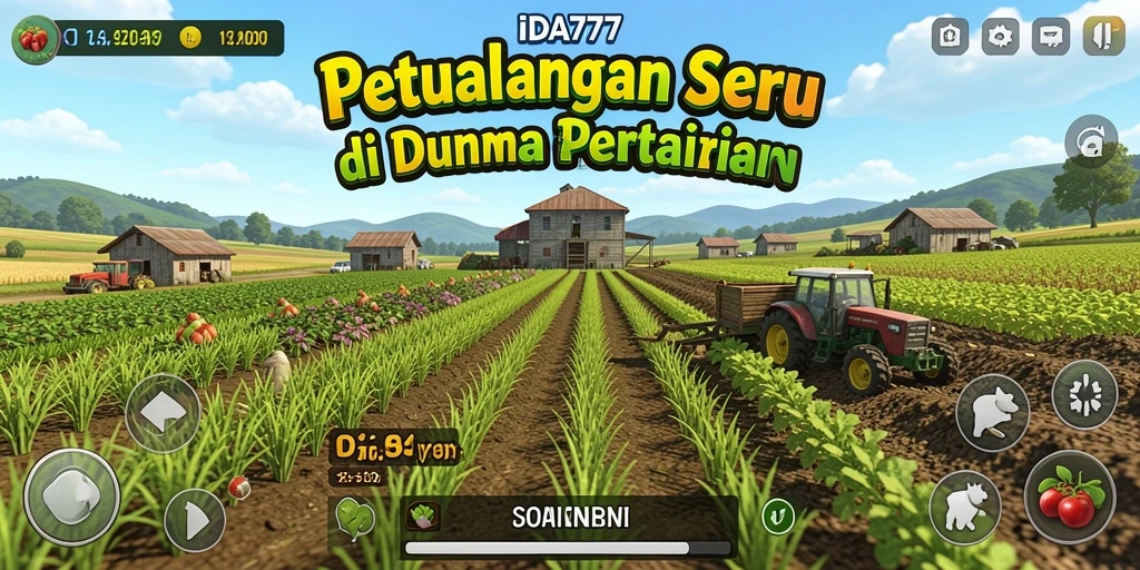 Tampilan gameplay menarik dari IDA777 saat bertani di ladang.