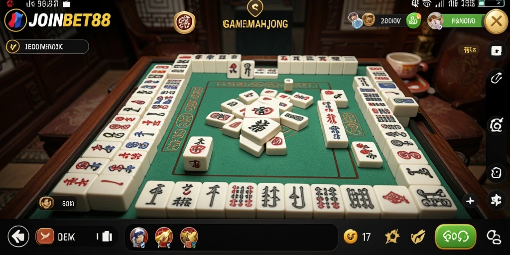 Tampilan gameplay menarik dari JOINBET88 yang menampilkan aksi Mahjong.