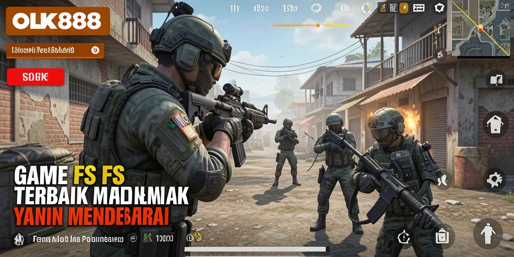 Tangkapan layar gameplay <strong>OLX888</strong> dengan aksi menembak yang intens.
