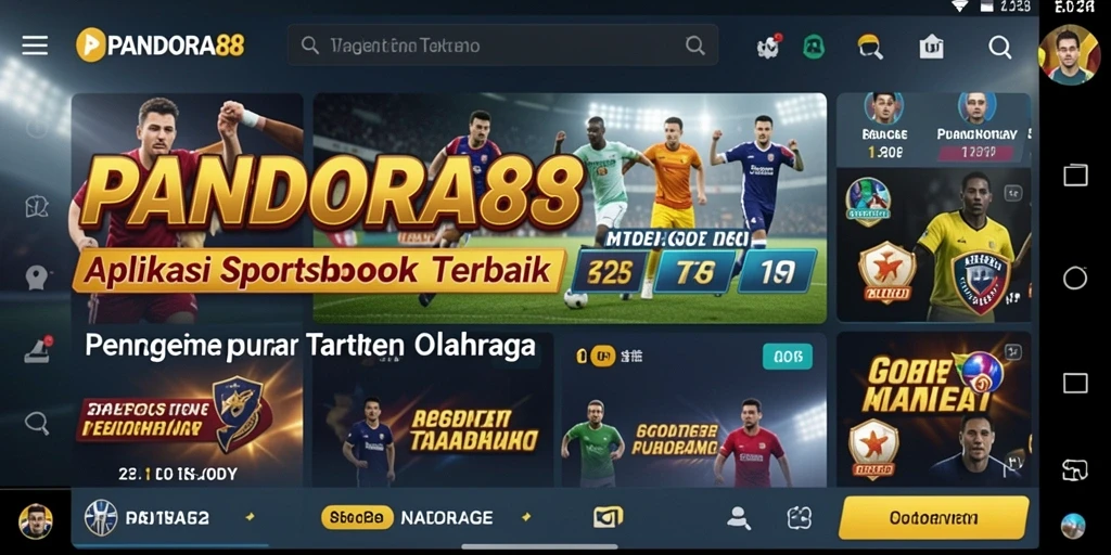 Tampilan gameplay Sportsbook PANDORA88 dengan banyak opsi taruhan.