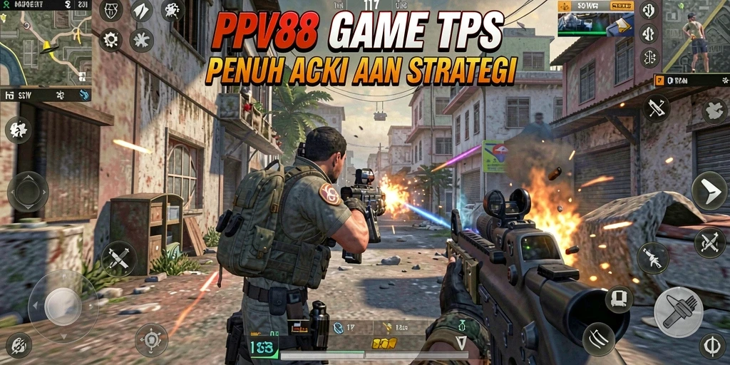Screenshot gameplay PPV88 menampilkan aksi tempur seru di depan.