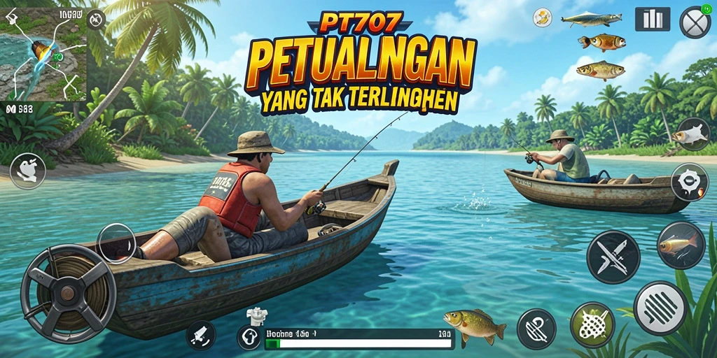 Tampilan gameplay menakjubkan dalam pengalaman memancing PT707.