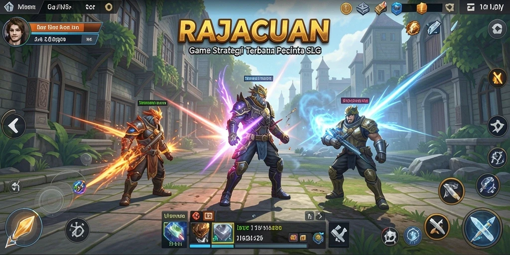 Tampilan seru gameplay RAJACUAN dengan aksi strategi yang mendebarkan.