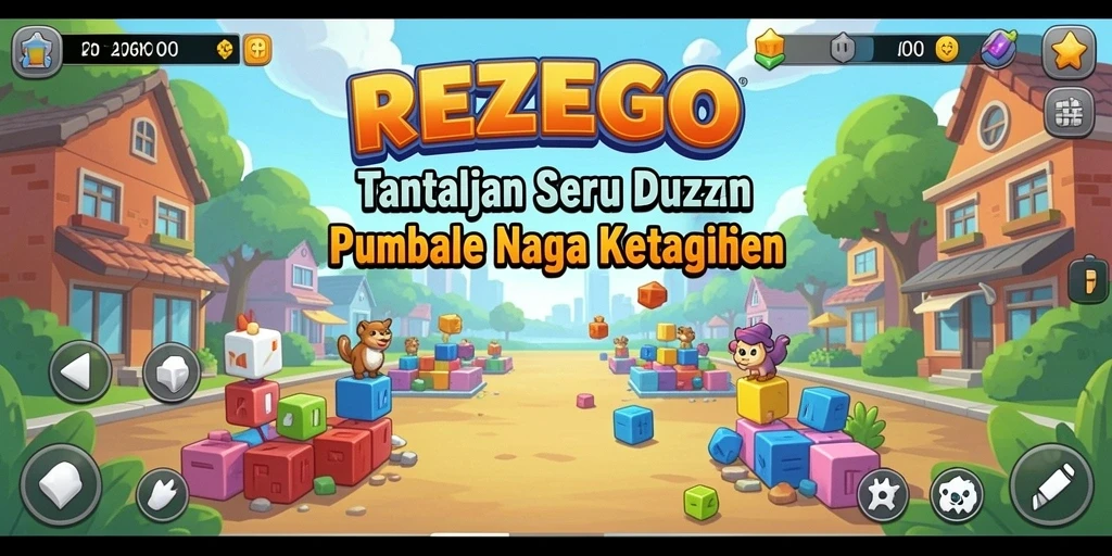 Screenshot menunjukkan gameplay menantang dari REZEGO yang menarik.