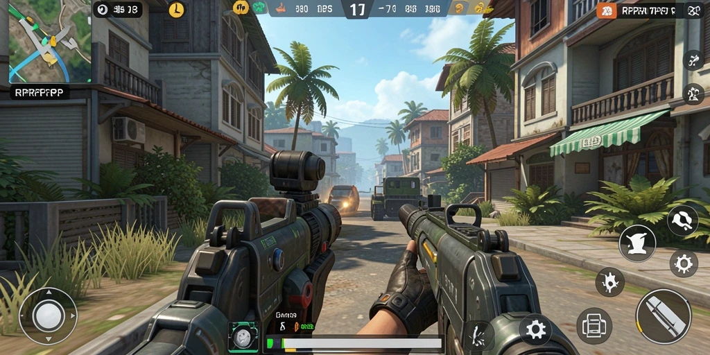 Screenshot RPRPRP menampilkan aksi pertempuran yang seru dan mendebarkan.