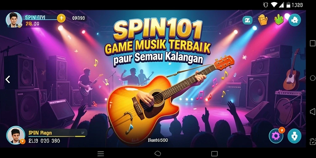 Screenshot gameplay SPIN101 menampilkan keseruan bermain musik.