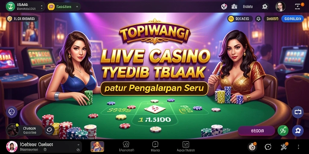 Tampilan gameplay Live Casino yang mendebarkan di TOPIWANGI.